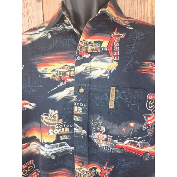 Magellan Sportswear Vintage Route 66 Men's Shirt Medium - Picture 3 of 6